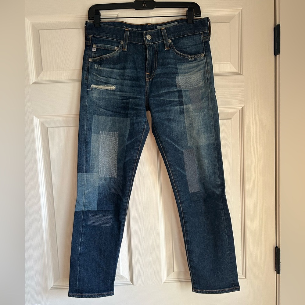 AG distressed jeans .